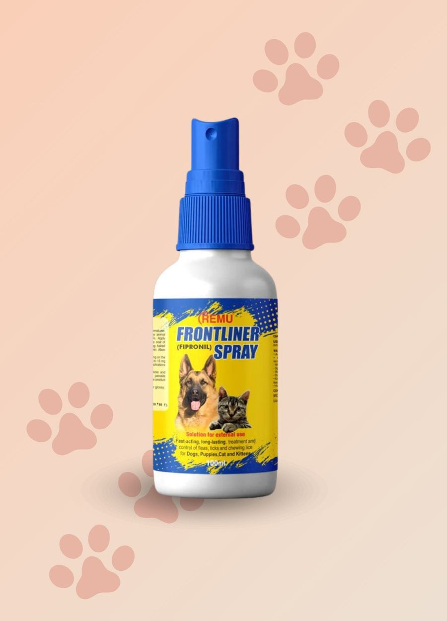 REMU FRONTLINER Spray - 100 Ml - Tick and Flea Spray For Cats & Dog