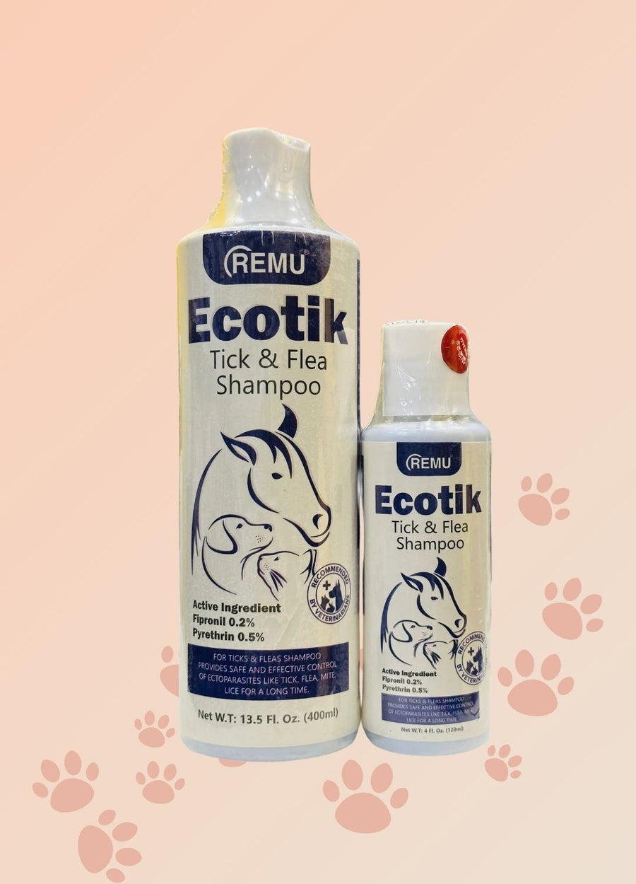 Remu - Ecotik Shampoo anti ticks and anti fleas- 120ml